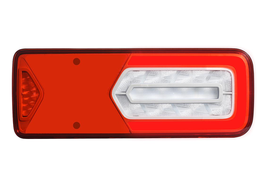 Feu arrière LED GLOWING Droit 24V, connecteurs additionnels